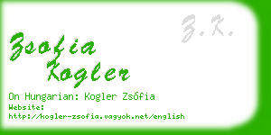 zsofia kogler business card
