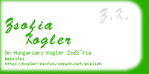 zsofia kogler business card